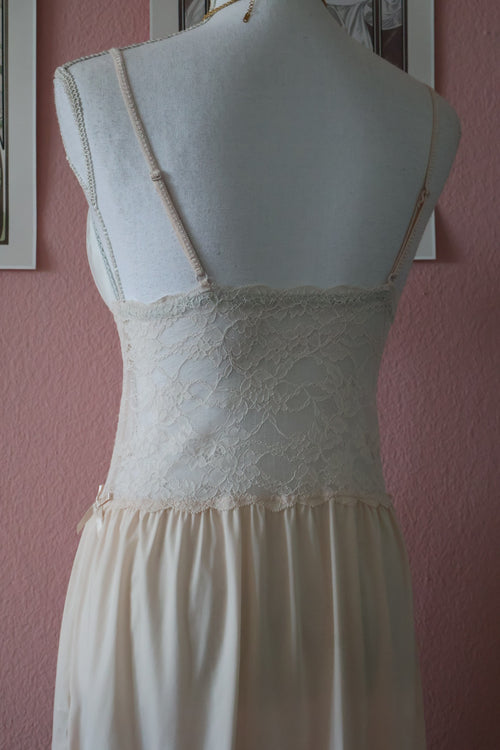 Japanese Nude Lace Slip Dress (S)