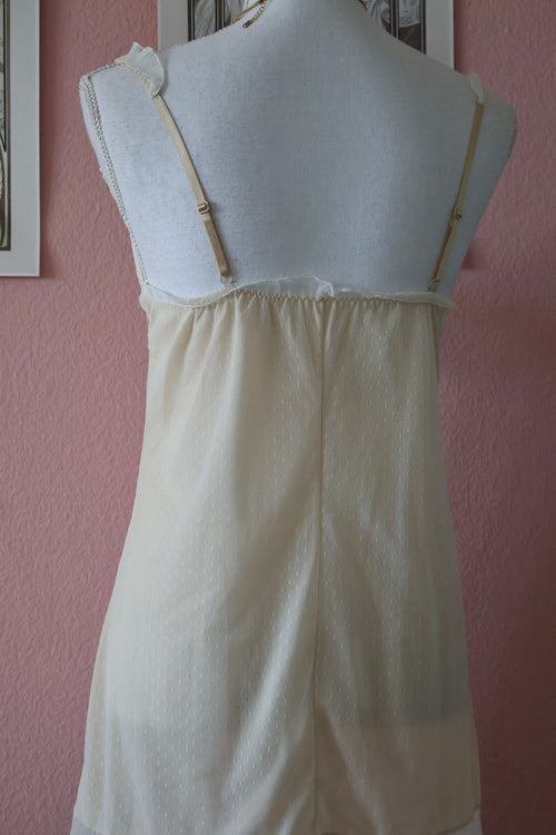 Japanese Yellow Chiffon Slip Dress (S)