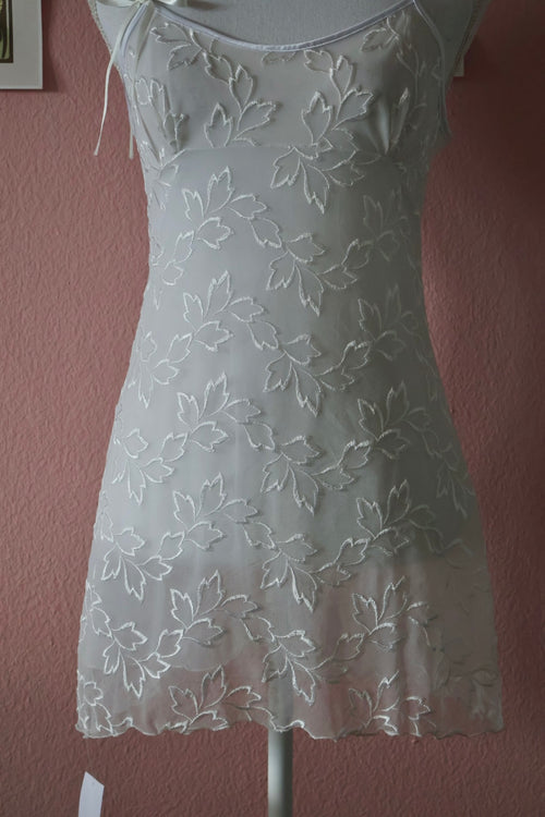 White Lace Slip Dress (S/M)