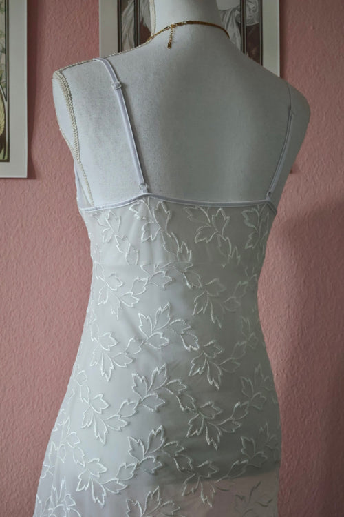 White Lace Slip Dress (S/M)