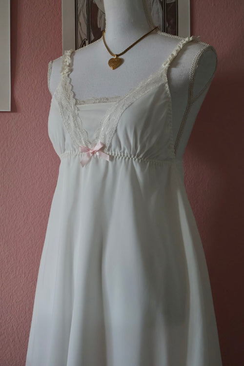 White Chiffon Babydoll (M)