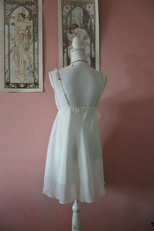 White Chiffon Babydoll (M)