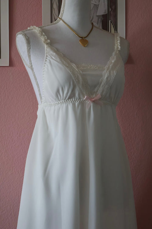 White Chiffon Babydoll (M)