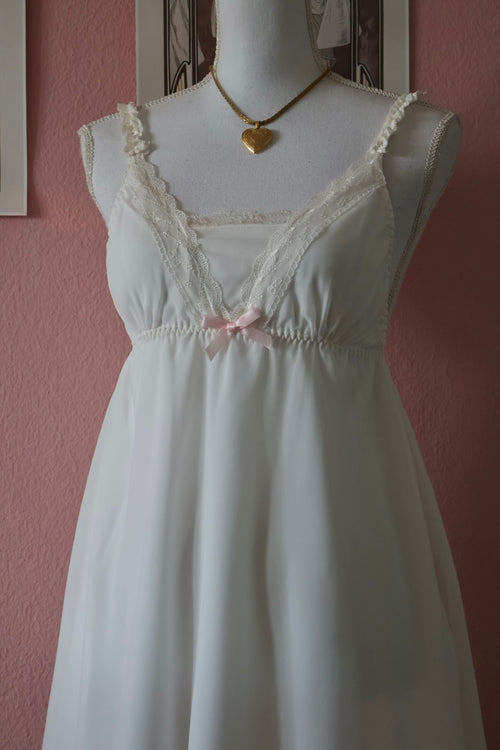 White Chiffon Babydoll (M)