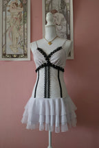 Black White Tutu Slip Dress (S)