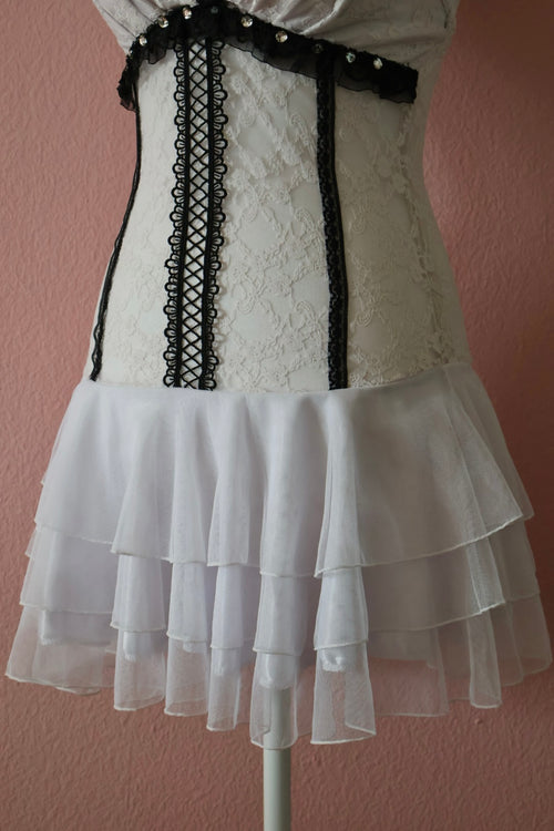 Black White Tutu Slip Dress (S)