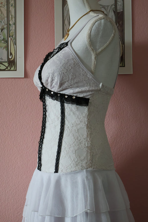 Black White Tutu Slip Dress (S)