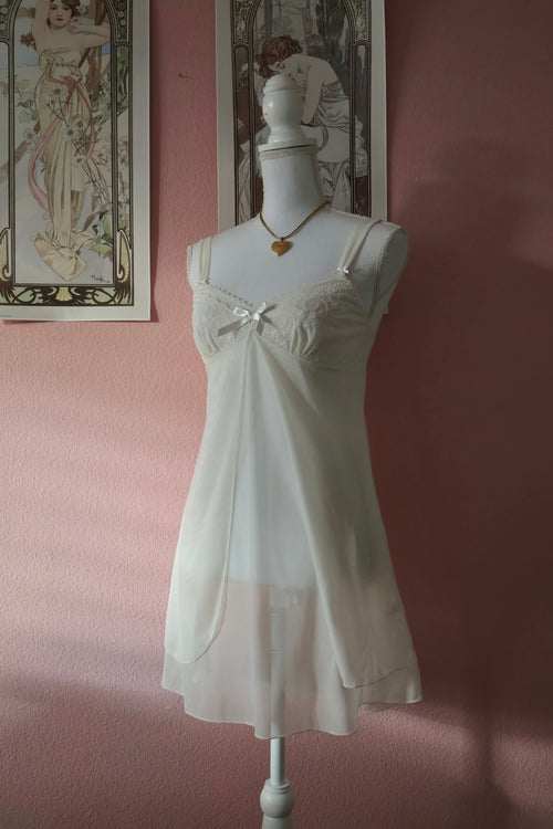 Hunt Mesh White Slip Dress (S)