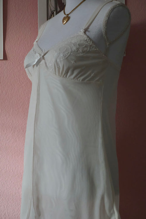 Hunt Mesh White Slip Dress (S)