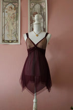 Venus Purple Mesh Babydoll (S/M)