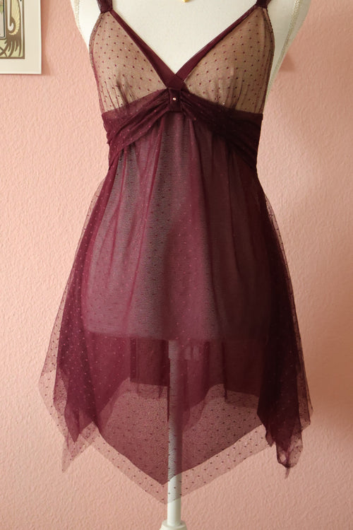 Venus Purple Mesh Babydoll (S/M)