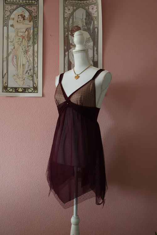 Venus Purple Mesh Babydoll (S/M)