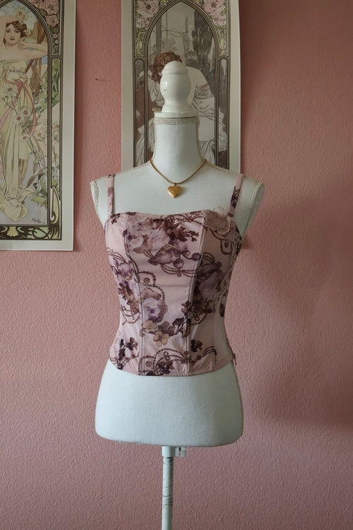 Audrey Floral Purple Corset (S)