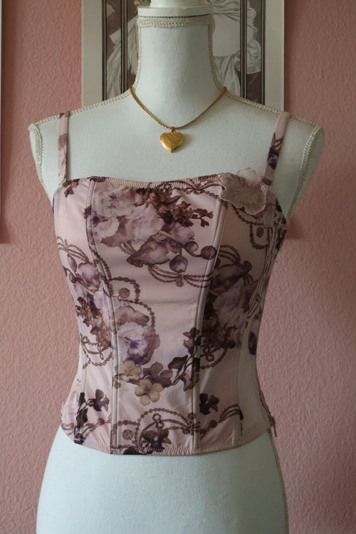 Audrey Floral Purple Corset (S)