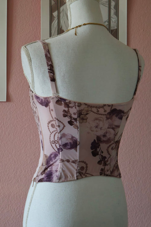 Audrey Floral Purple Corset (S)