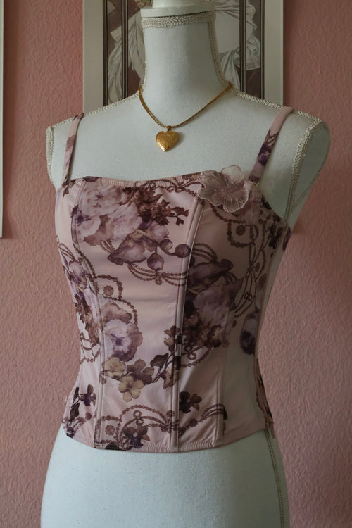 Audrey Floral Purple Corset (S)