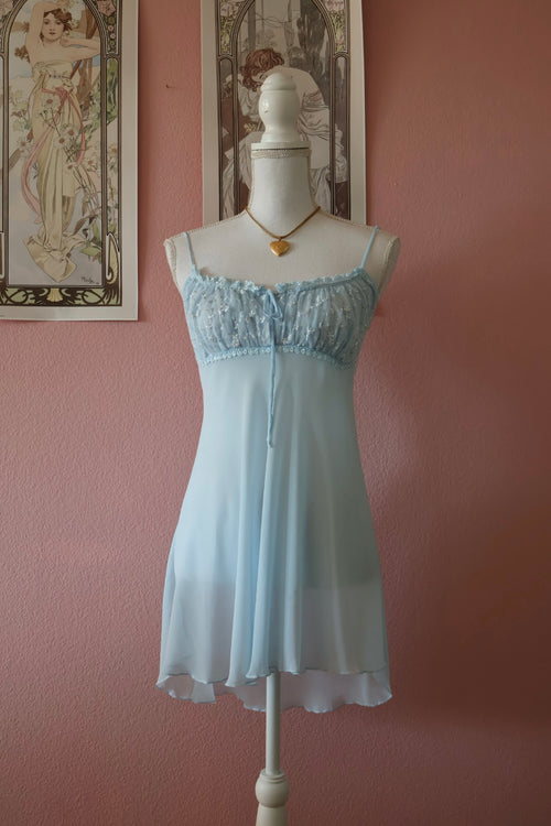 Bestsey Johnson Blue Chiffon Babydoll (M/L)