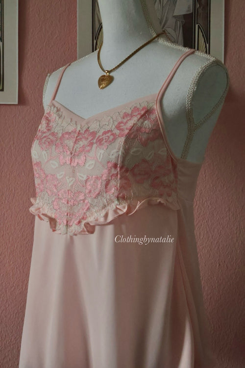 Pink Nylon Lace Cami (M)