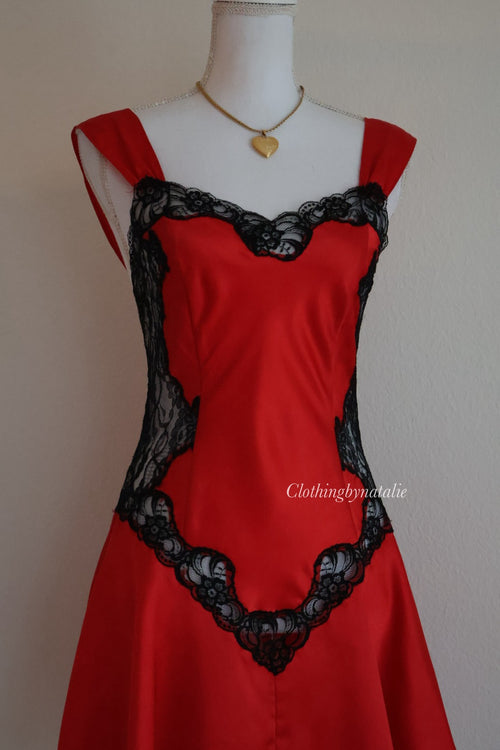 VS Gold Label Red Satin Robe Set (S/M)