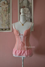 Japanese Pink Mesh Corset (XS/S)