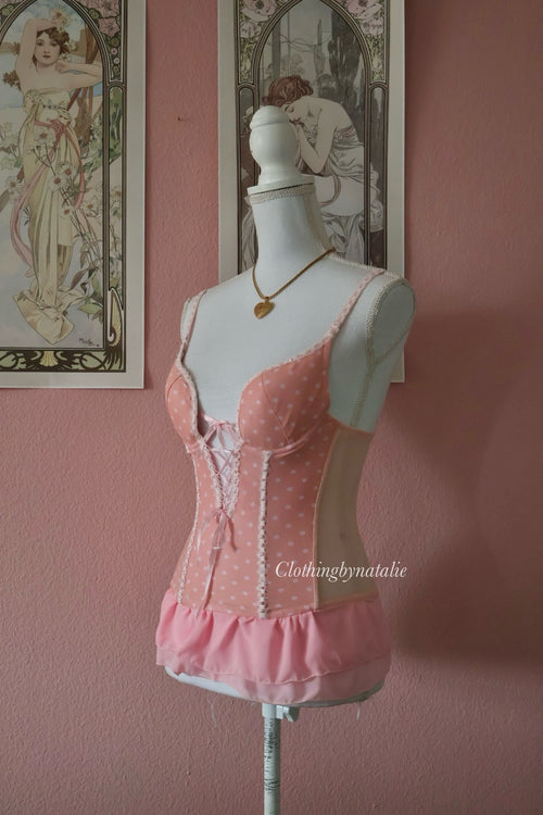 Japanese Pink Mesh Corset (XS/S)