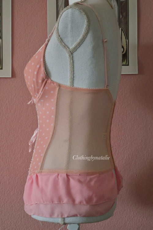 Japanese Pink Mesh Corset (XS/S)