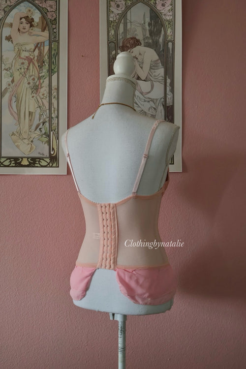 Japanese Pink Mesh Corset (XS/S)