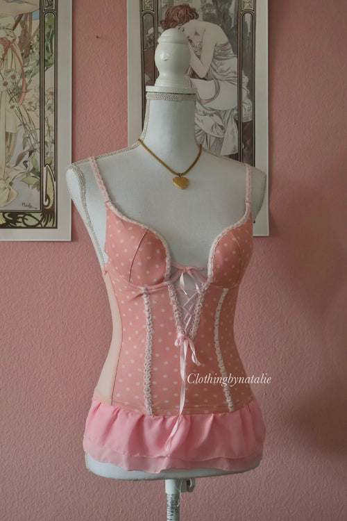 Japanese Pink Mesh Corset (XS/S)