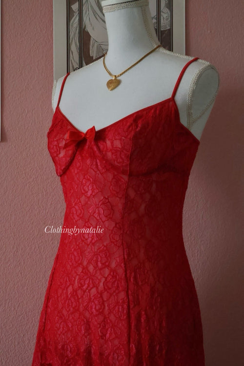 Inner Secrets Red Lace Babydoll (S/M)