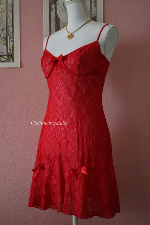 Inner Secrets Red Lace Babydoll (S/M)