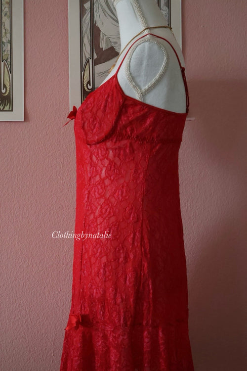 Inner Secrets Red Lace Babydoll (S/M)