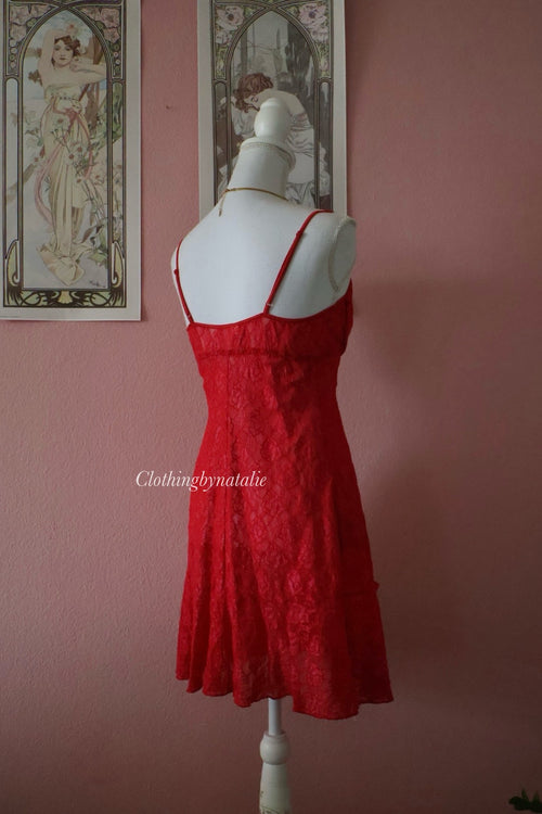 Inner Secrets Red Lace Babydoll (S/M)