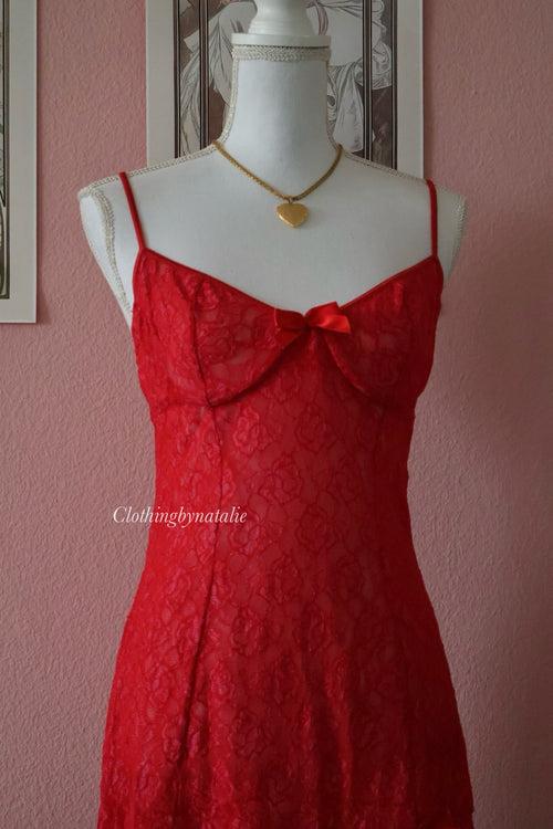 Inner Secrets Red Lace Babydoll (S/M)